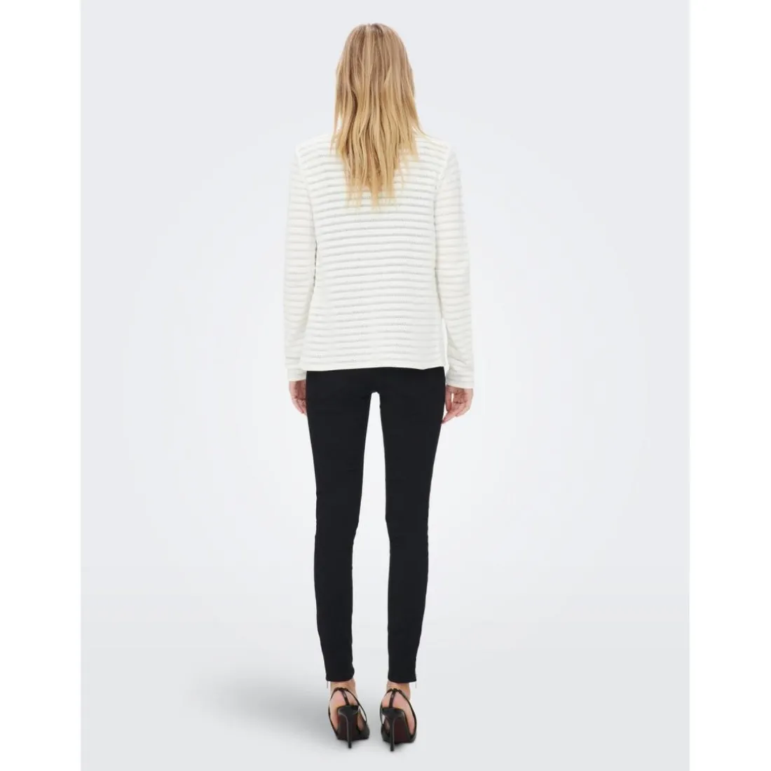 Cardigans Col rond Manches longues blanc en coton