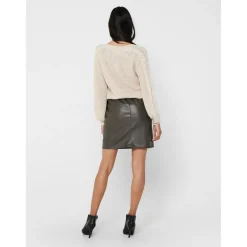 Cardigans en maille Col en V Manches longues beige Hazel