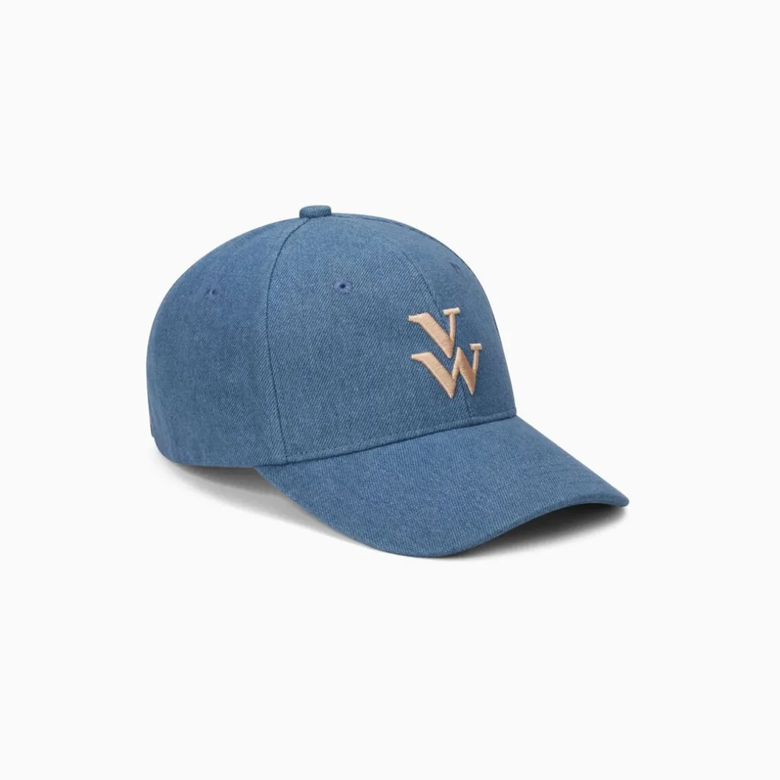 Casquette Clem denim clair à monogramme brodé
