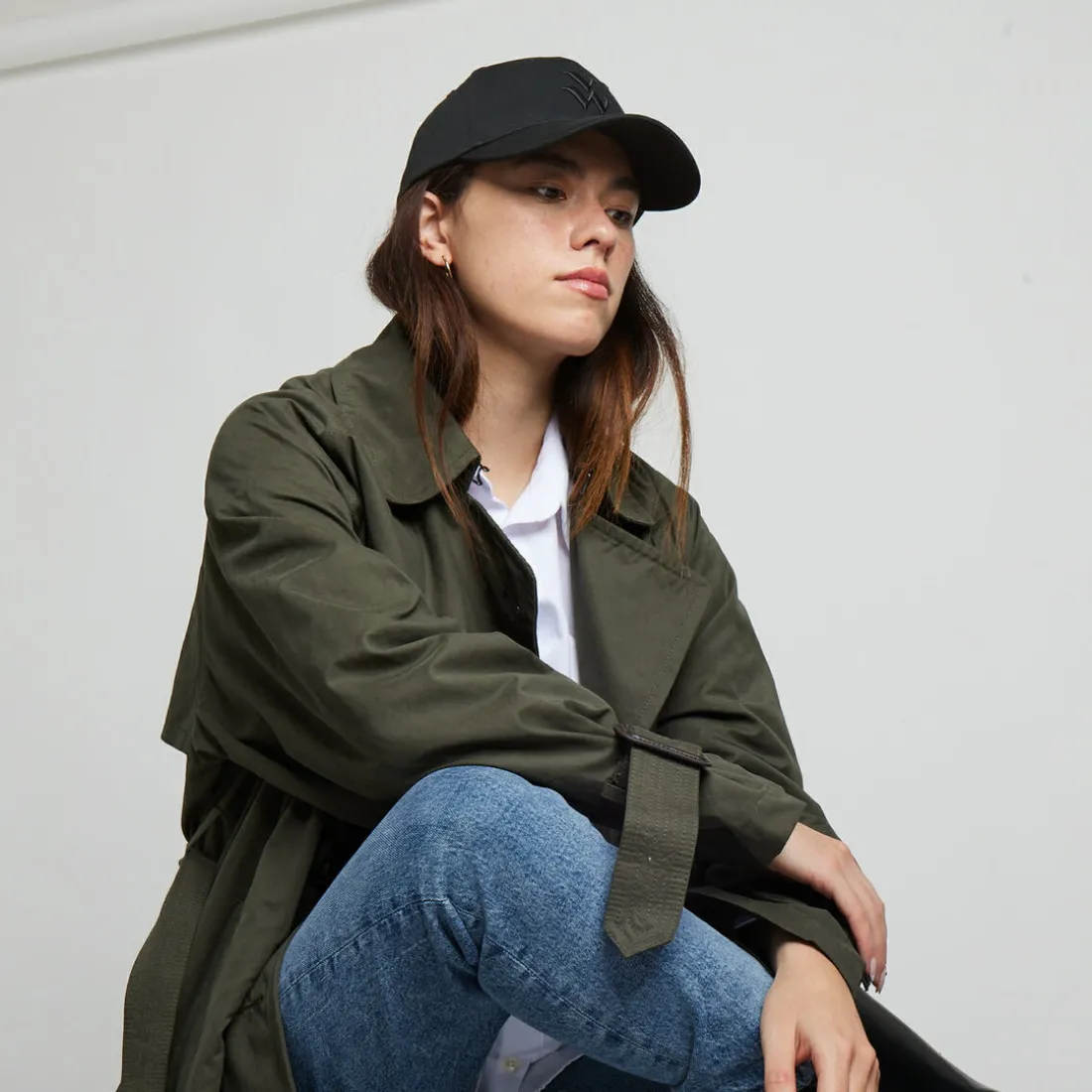 Casquette Clem noire à monogramme brodé