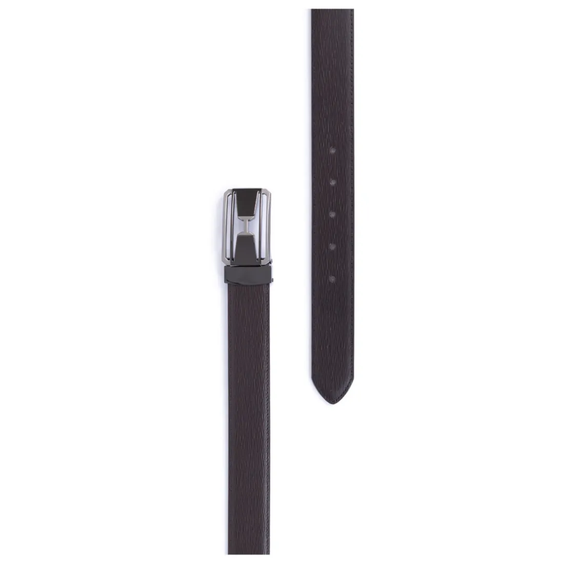 Ceinture ajustable - Croûte de cuir de vachette marron foncé Carl