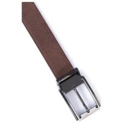 Ceinture ajustable - Croûte de cuir de vachette marron Tony