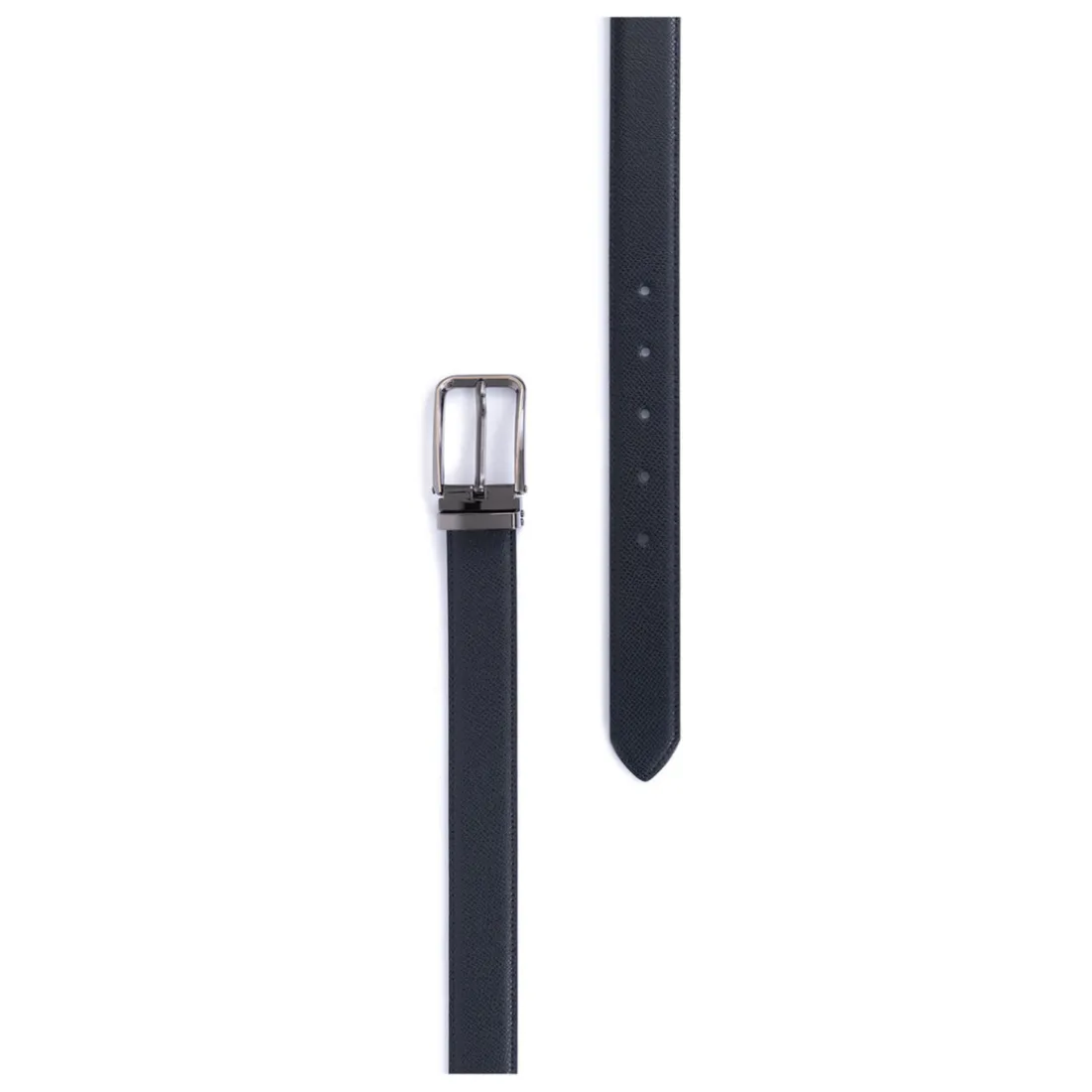 Ceinture ajustable - Croûte de cuir de vachette noir Hal