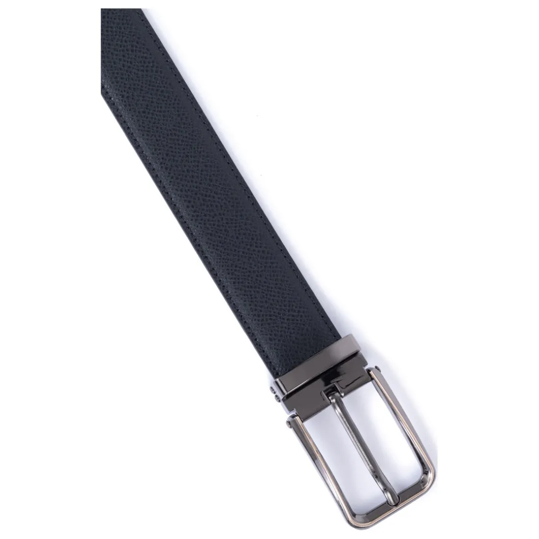 Ceinture ajustable - Croûte de cuir de vachette noir Hal