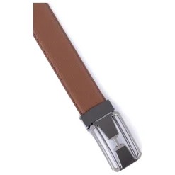 Ceinture ajustable - Croûte de cuir de vachette marron Hal