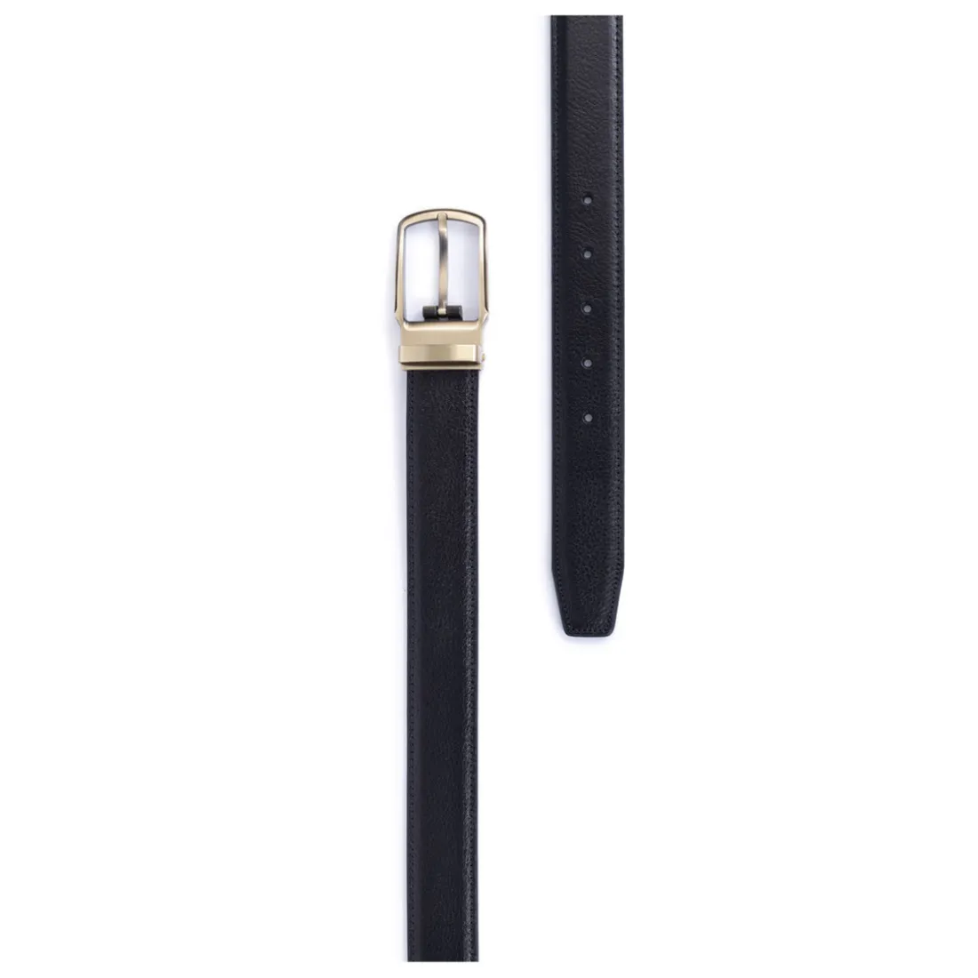 Ceinture ajustable - Cuir de vachette noir Ken