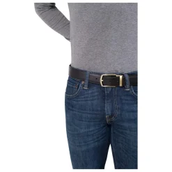 Ceinture ajustable - Cuir de vachette noir Ken