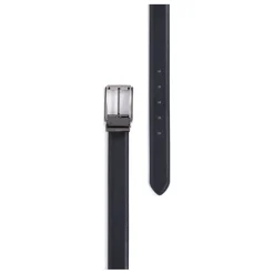 Ceinture ajustable - Cuir de vachette noir Liam