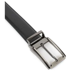 Ceinture ajustable - Cuir de vachette noir Liam