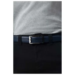 Ceinture ajustable - Cuir de vachette noir Liam