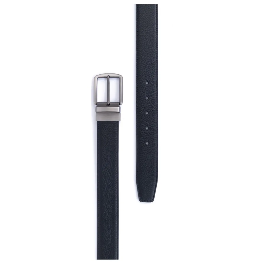 Ceinture ajustable - Cuir de vachette noir Walt