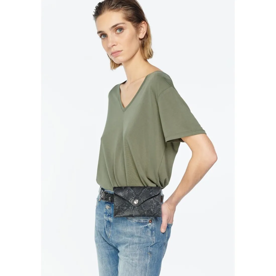 Ceinture en cuir AUBANE noir