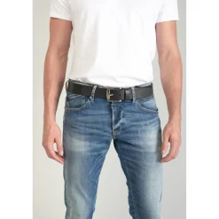 Ceinture en cuir LIBAR noir Raul