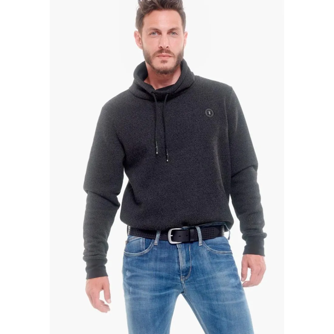 Ceinture en cuir SELVE noir Zane