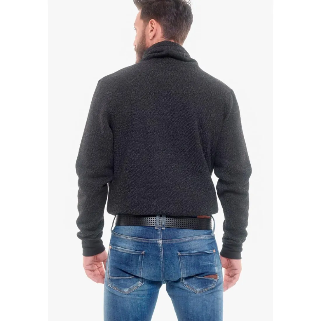 Ceinture en cuir SELVE noir Zane