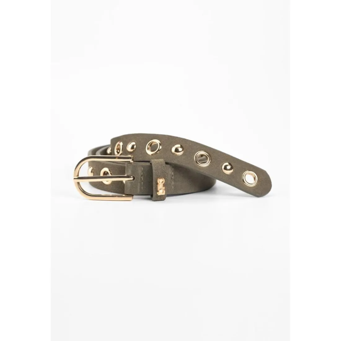 Ceinture en cuir STUDY kaki Sara