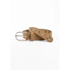 Ceinture en cuir STUDY marron Yule