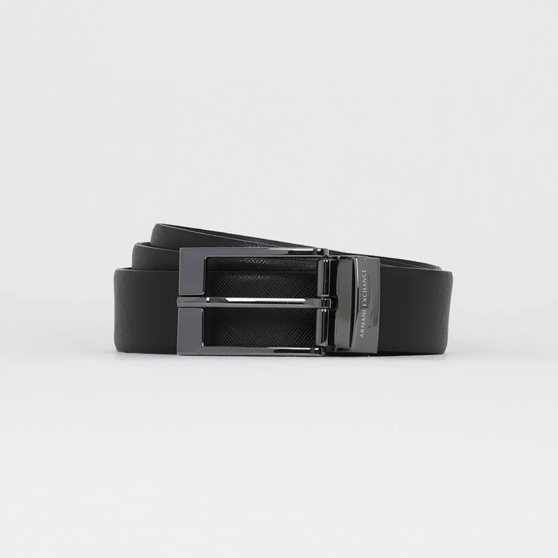Ceinture homme en cuir noir/marron