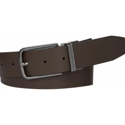 Ceinture noire réversible en cuir