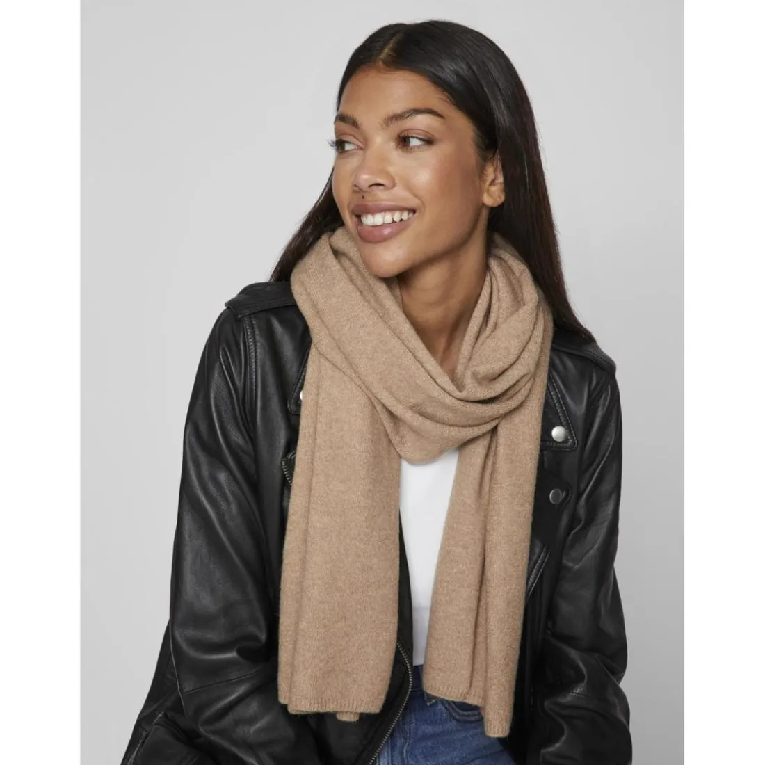 Écharpe oversize marron clair Iris