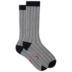 Chaussettes chevron marine en coton
