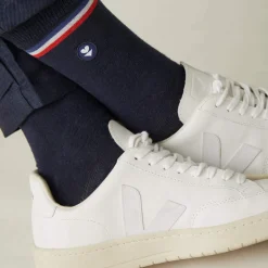 Chaussettes marine en coton