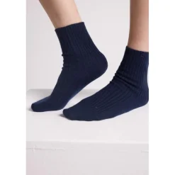 Chaussettes unisexe LENA en cachemire bleu marine
