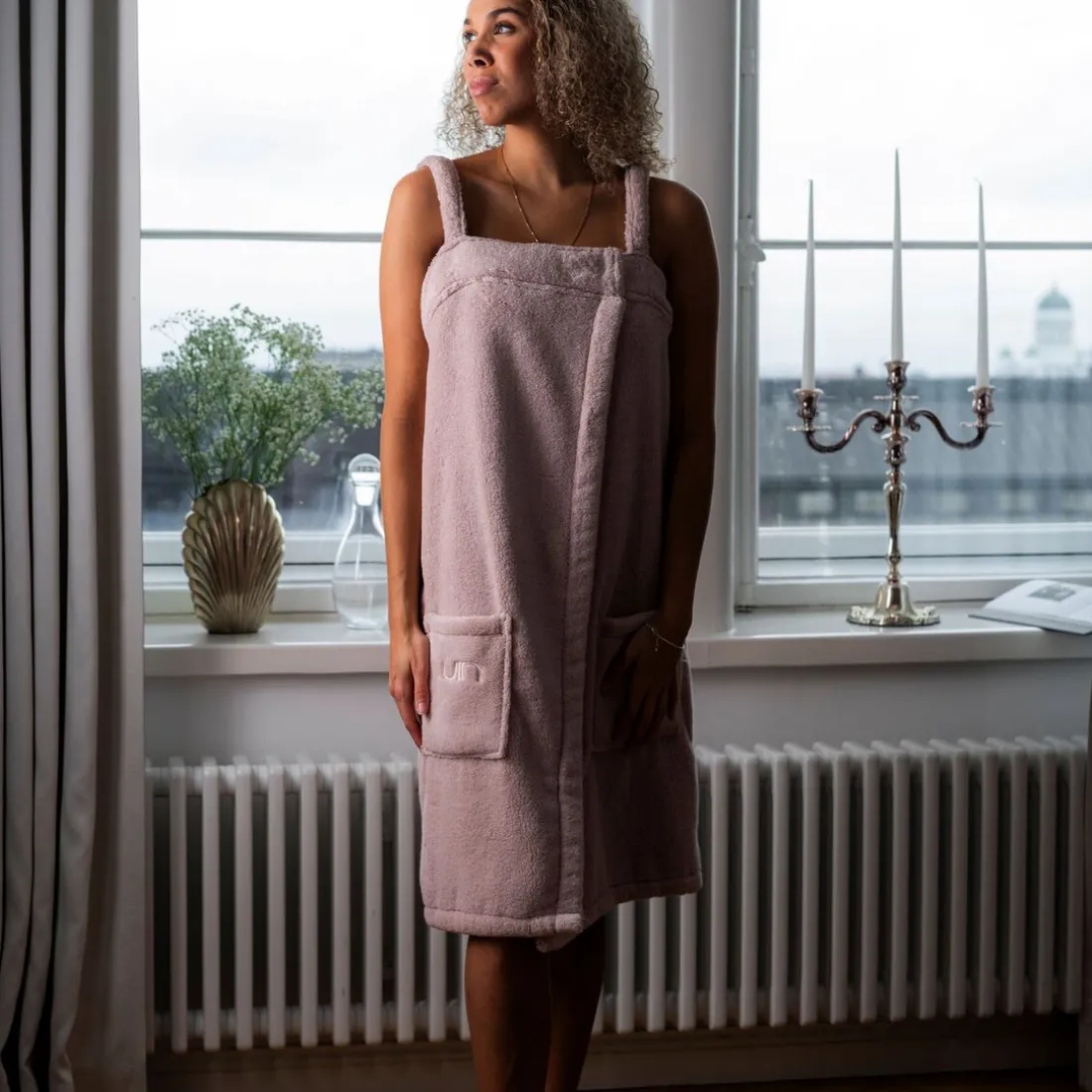 Chaussons Cosy Dusty Rose en coton