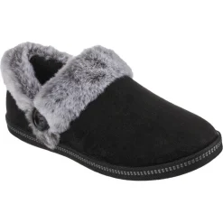 Chaussons COZY CAMPFIRE - FRESH TOAST noir en tissu
