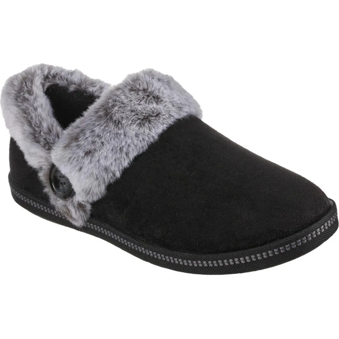 Chaussons COZY CAMPFIRE - FRESH TOAST noir en tissu