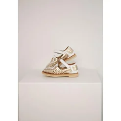 Chaussure en cuir tressé Alegria champagne/blanc
