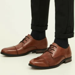 Chaussures de ville Basse Marron clair en coton