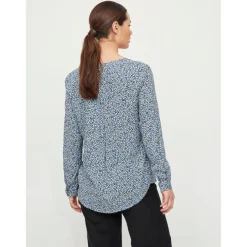 Chemise à boutons noir en viscose