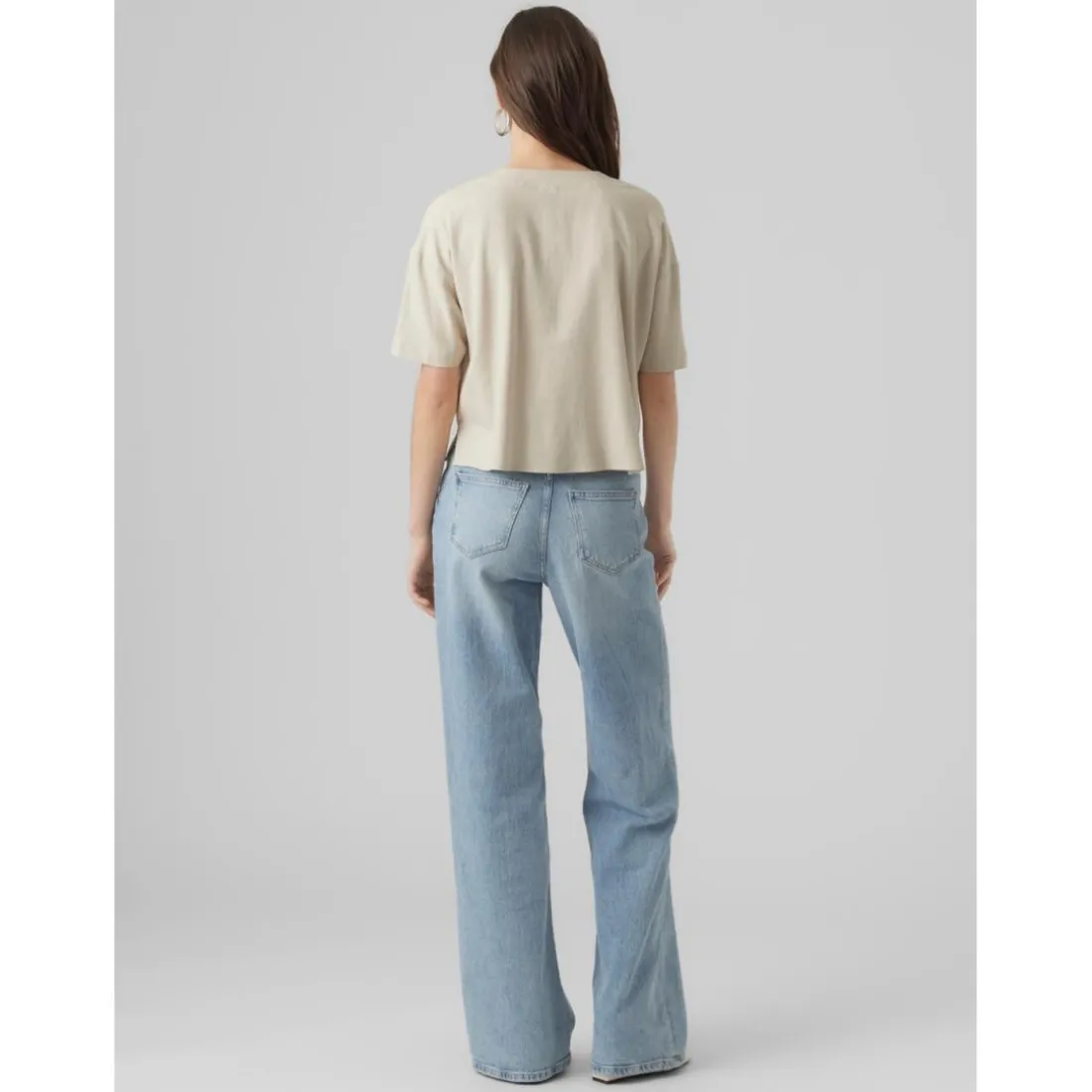 Chemise à manches larges - Grise en viscose