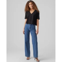 Chemise à manches larges - Noire en viscose