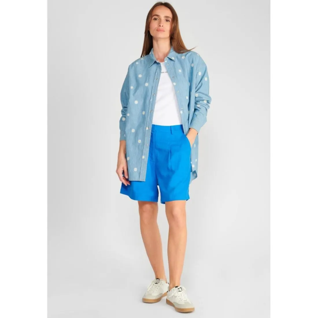 Chemise AUBEPIN bleu en coton