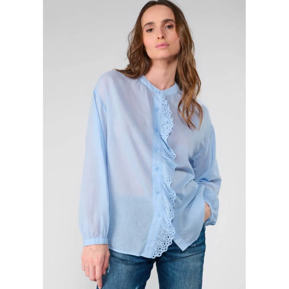 Chemise AUPS bleu en coton Dina