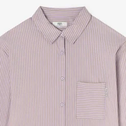Chemise CALIAGI violet Léa en coton Opal