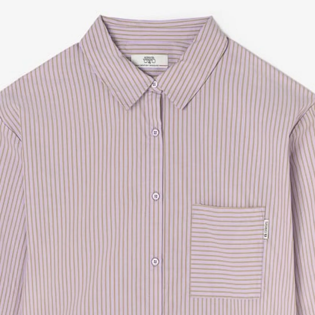 Chemise CALIAGI violet Léa en coton Opal