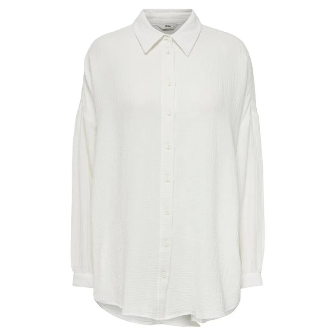 Chemise Col chemise Manches longues blanc