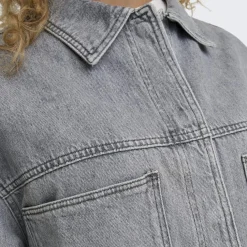 Chemise denim Emmie gris en coton Kara