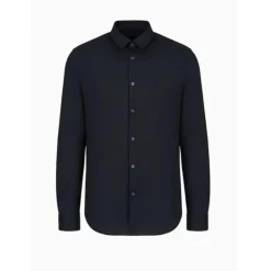 Chemise en coton regular fit marine