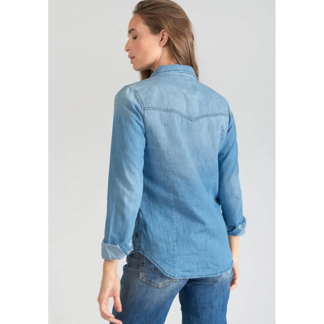Chemise en jeans Juanita bleu clair