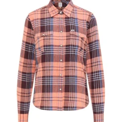 Chemise Femme Regular Western Shirt orange en coton
