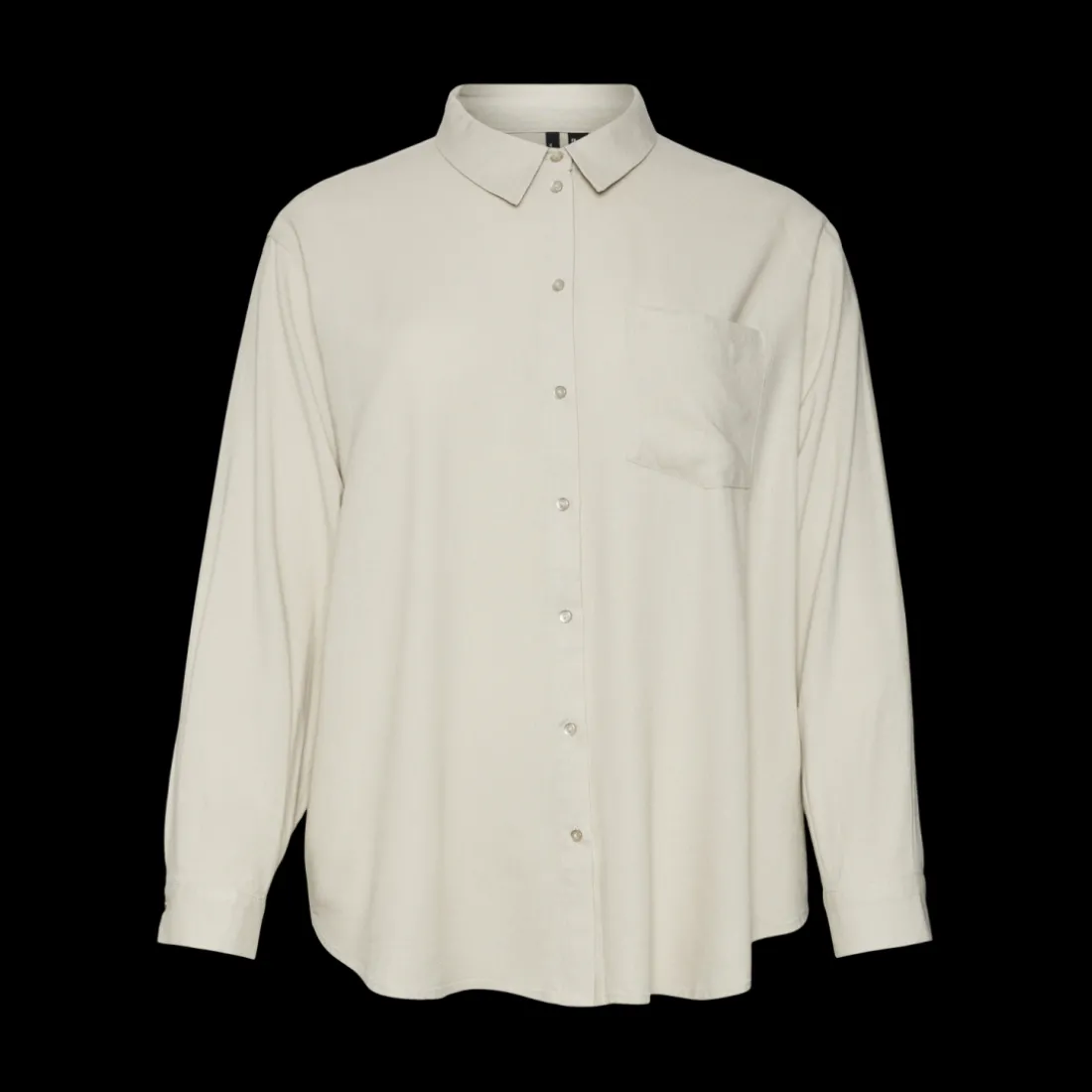Chemise fermeture par bouton col chemise manches longues gris en viscose Vivi