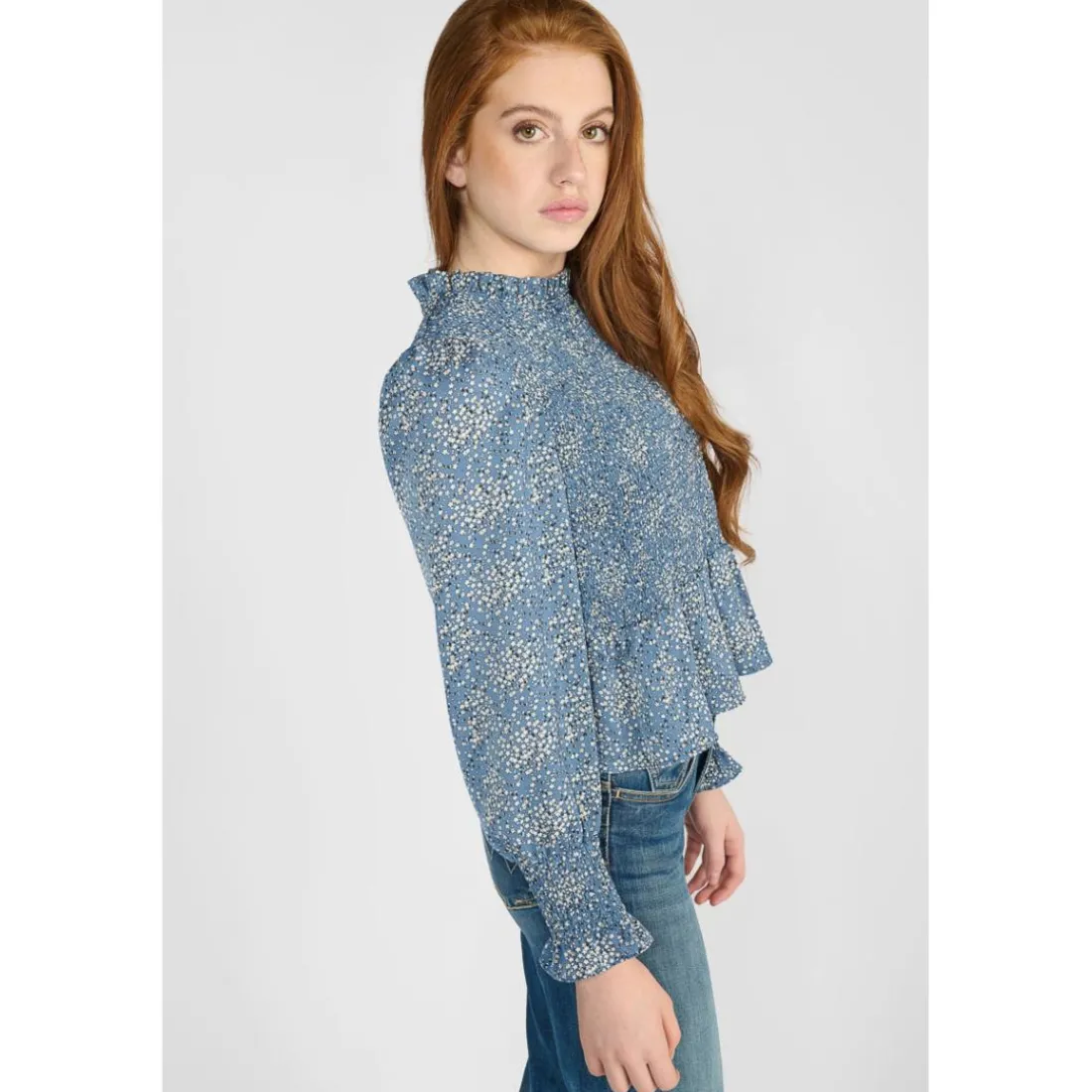 Chemise fille DIVEGI bleu Tia