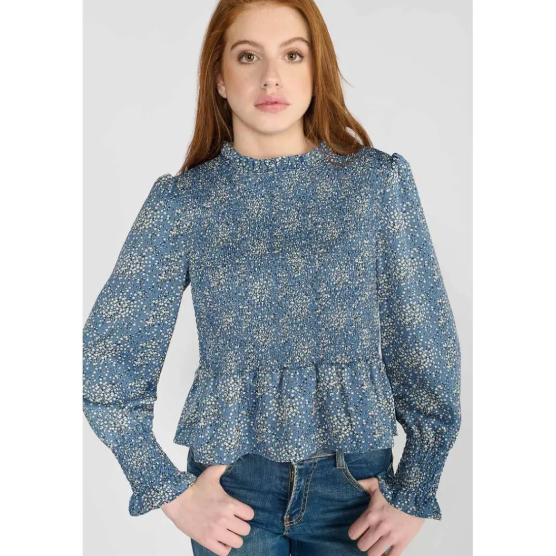 Chemise fille DIVEGI bleu Tia