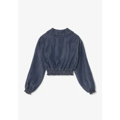 Chemise fille MACCHIGI bleu en tencel