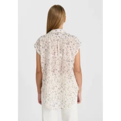 Chemise fille SAPHOGI blanc en coton Agnes