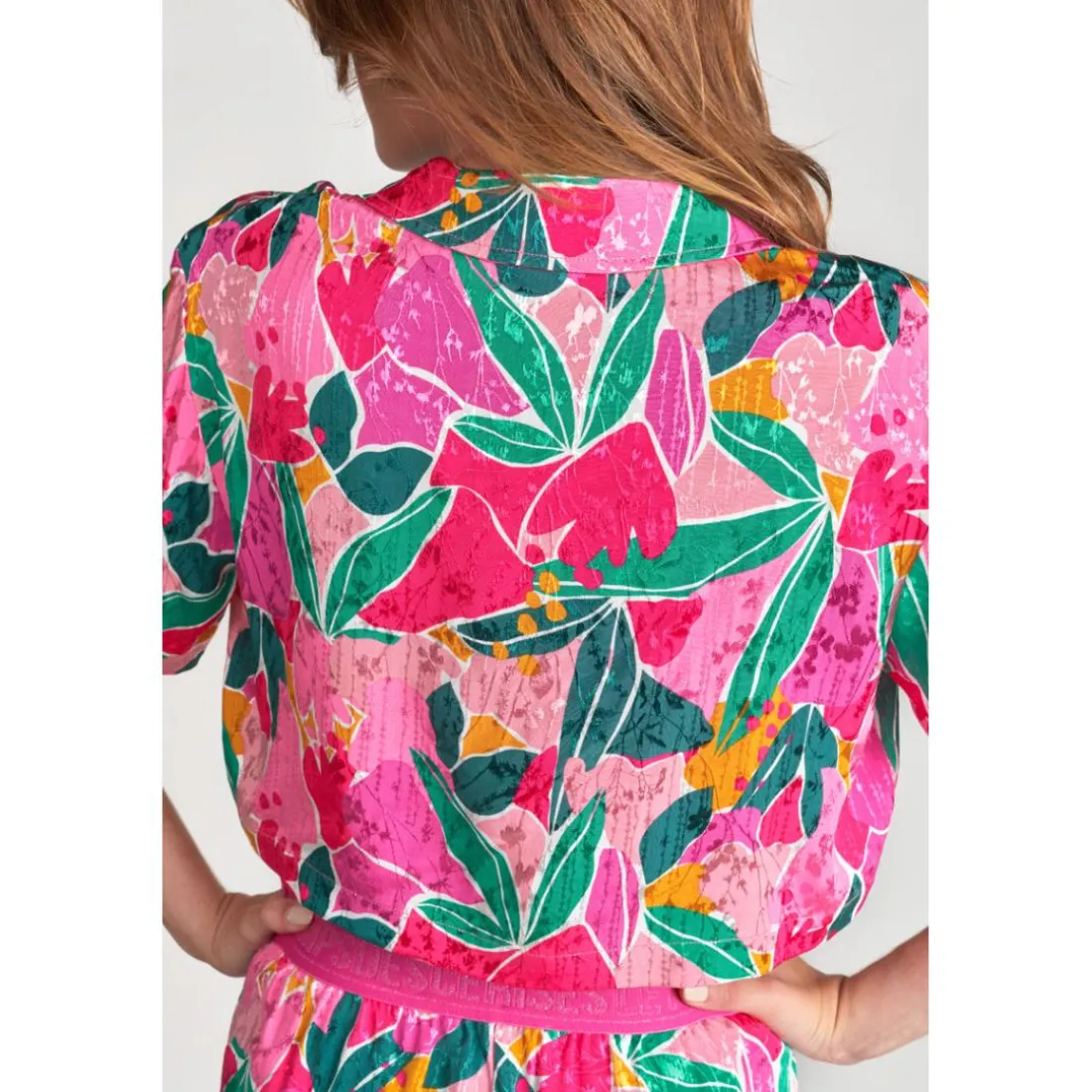 Chemise fille SAUGEGI rose Ula